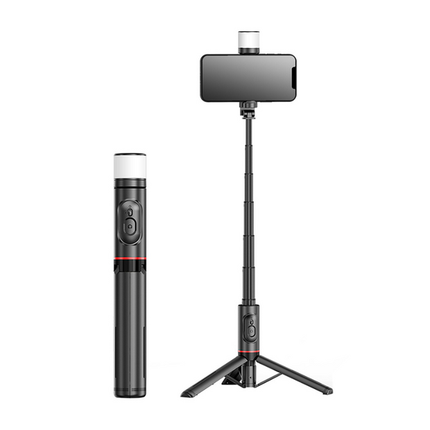 SDT-Pro Portable Selfie Stick with 360° Rotating Fill Light - Capture Perfect Moments Anywhere