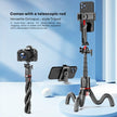 Magic - Pro Flexible Octopus Telescopic Pole Tripod with Cell Phone Clip Selfie Stick - ROODTUO