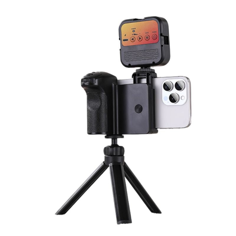 PH - H8 360° Rotating Smartphone Mount with Zoom Control, Cold Shoe, and Detachable Bluetooth Remote - ROODTUO