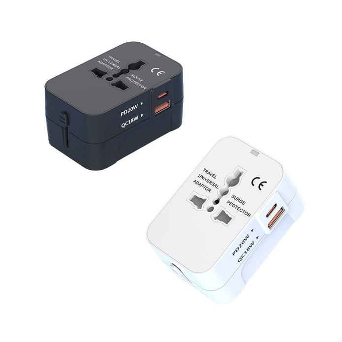 PSU - AC Multi - Country Travel Adapter, PD20W/QC18W Fast Charging - ROODTUO