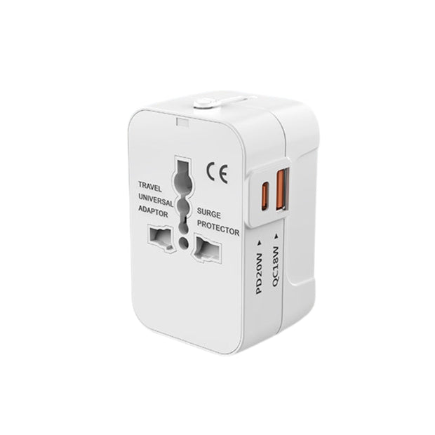 PSU - AC Multi - Country Travel Adapter, PD20W/QC18W Fast Charging - ROODTUO