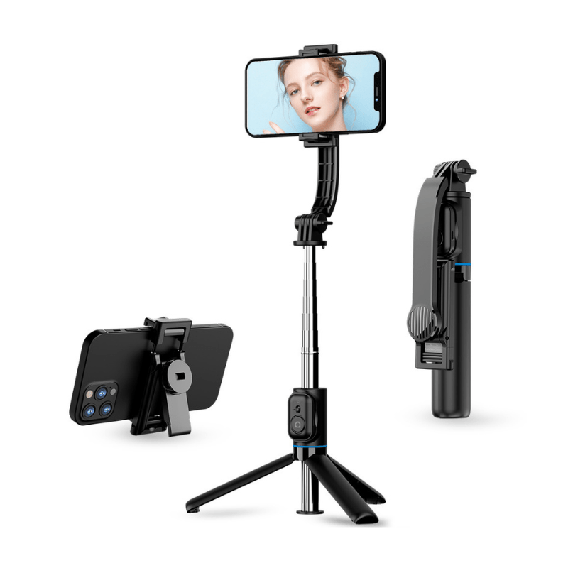 S7 Detachable phone clip remote control selfie stick tripod - ROODTUO