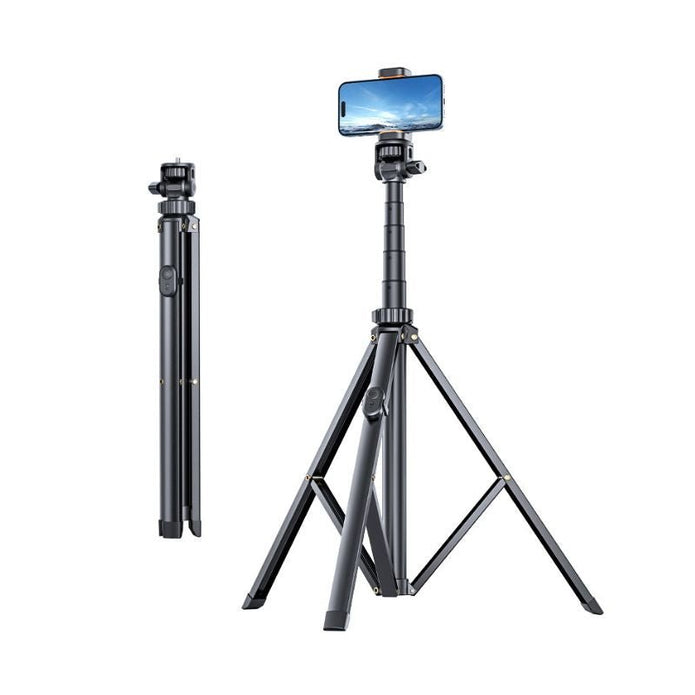 T01 1.8M Extendable Tripod with Bluetooth Remote Control - ROODTUO