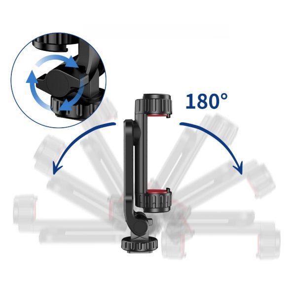 T10F+PCJ - S Beauty Leg Tripod & Dual Cold Shoe 360° Rotating Phone Holder Combo - Unlock Professional Mobile Photography - ROODTUO