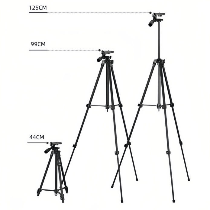 T125 Lightweight and Adjustable Mobile Phone Tripod - ROODTUO