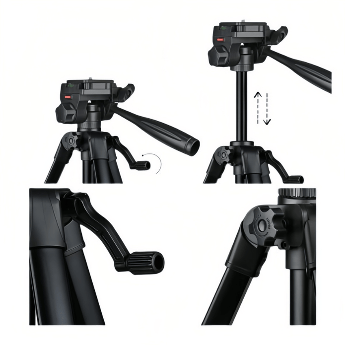 T60D Compact and Sturdy Phone Camera Tripod for Perfect Shots on the Go - ROODTUO